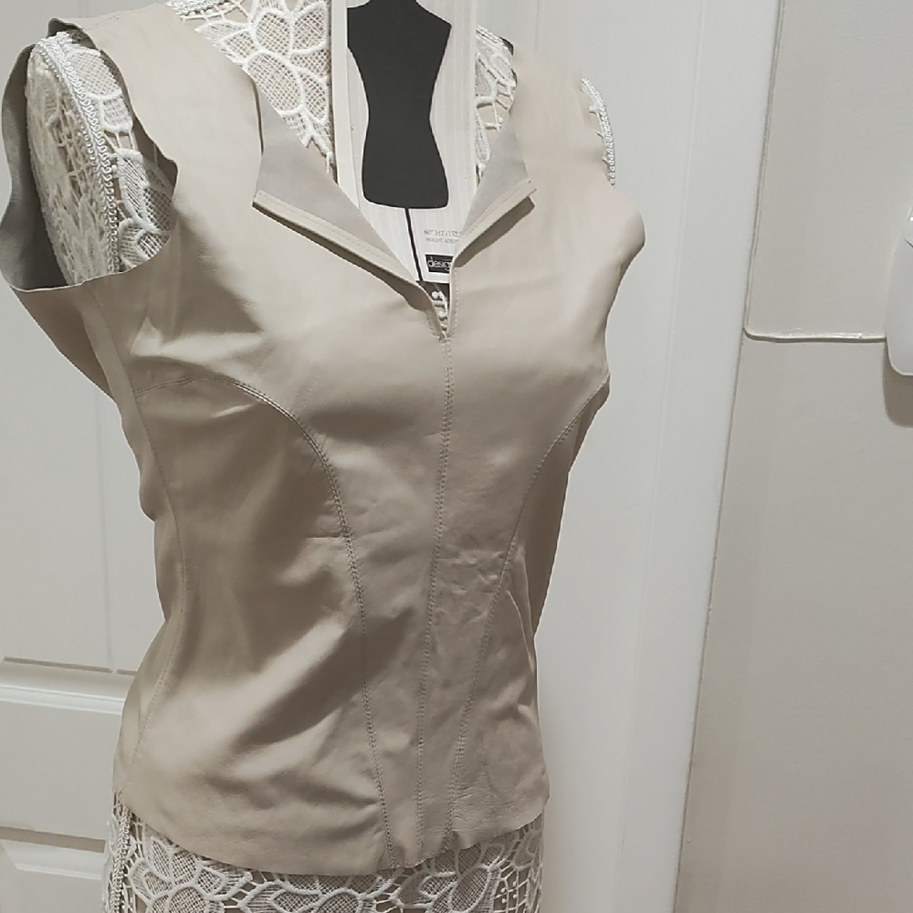 Beige Sleeveless Top